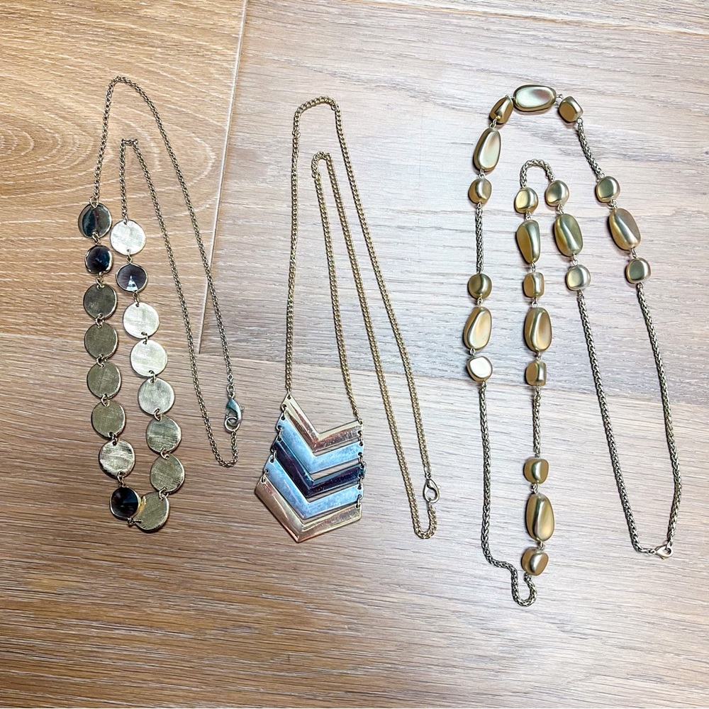 Lot of 3 Long Necklaces